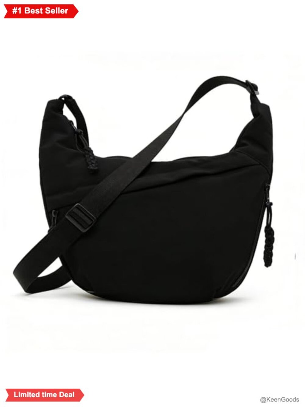 Crescent Crossbody Bag Nylon Half Moon Shoulder Purse Large Capacity Travel